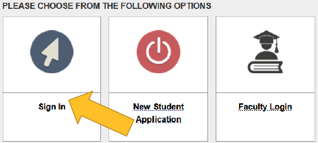 AIM screenshot with an arrow pointing to the Sign In prompt.